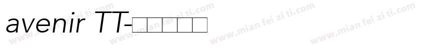 avenir TT字体转换